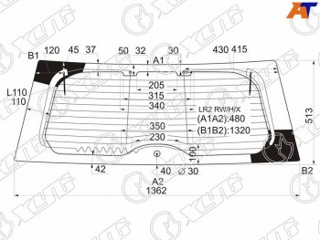 11 249 р. Стекло заднее (Цвет зеленый Обогрев Антенна) Land Rover Freelander 06-14 XYG LR2 RW/H/X  с доставкой в г. Пермь. Увеличить фотографию 1