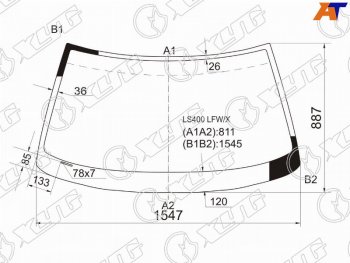 Стекло лобовое Lexus LS 89-94  Toyota Celsior 89-94 XYG LS400 LFW/X