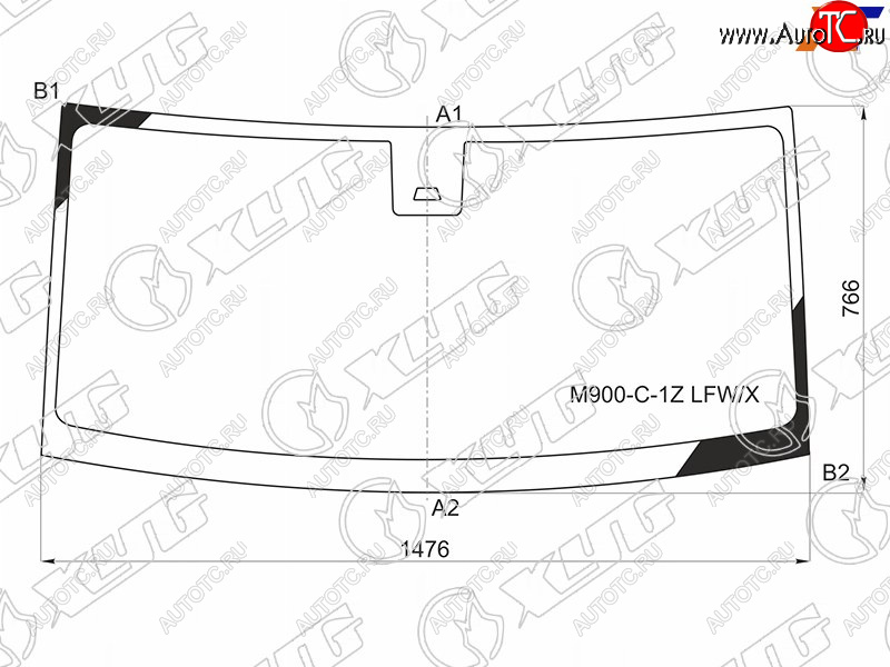 11 799 р. Стекло лобовое (Одна камера) Daihatsu Thor 16-20  Subaru Justy 16-  Toyota Roomy 16-  Tank 16- XYG M900-C-1Z LFW/X  с доставкой в г. Пермь