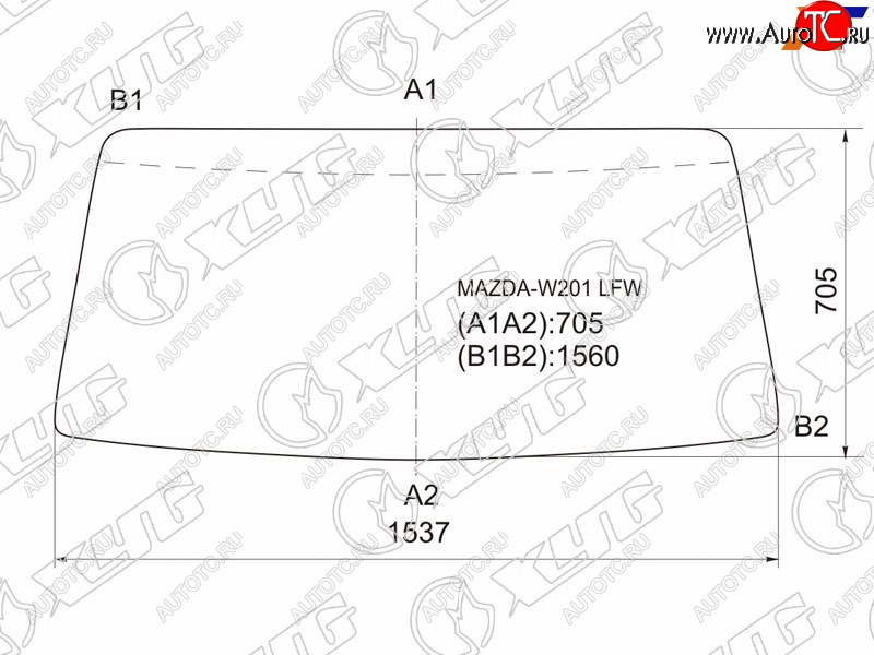 6 249 р. Стекло лобовое Mazda Titan 89-00 XYG MAZDA-W201 LFW  с доставкой в г. Пермь