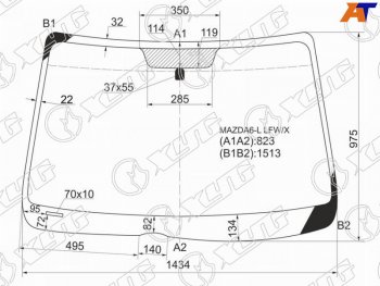 Стекло лобовое Mazda 6 02-08 XYG MAZDA6-L LFW/X