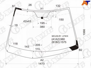 9 999 р. Стекло лобовое Toyota Harrier (XU30) 03-13  Lexus RX 03-09 XYG MCU30-R1 LFW/X  с доставкой в г. Пермь. Увеличить фотографию 2