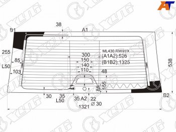 9 549 р. Стекло заднее (Цвет зеленый Обогрев Антенна) Mercedes-Benz M-Class 97-05 XYG ML430 RW/H/X  с доставкой в г. Пермь. Увеличить фотографию 1
