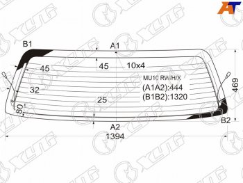 7 999 р. Стекло заднее (Цвет зеленый Обогрев) Toyota Highlander 00-07  Kluger V 00-07 XYG MU10 RW/H/X  с доставкой в г. Пермь. Увеличить фотографию 1