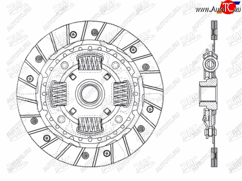 5 649 р. Диск сцепления MAZDA 3 1.3-1.6 04-09                                                                 PHC MZ-40  с доставкой в г. Пермь