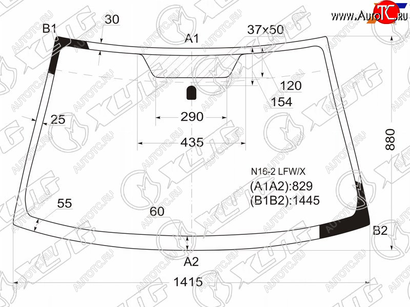 6 599 р. Стекло лобовое Nissan Almera 00-06  Bluebird Sylphy 00-05  Sunny Asia 00-12 XYG N16-2 LFW/X  с доставкой в г. Пермь