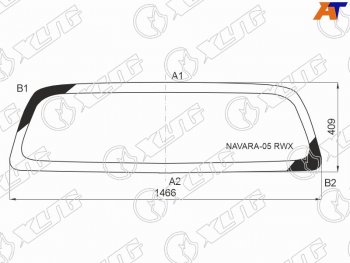 7 199 р. Стекло заднее (Цвет зеленый Обогрев) Nissan Frontier 04-21  Navara 04-15 XYG NAVARA-05 RW/H/X  с доставкой в г. Пермь. Увеличить фотографию 1