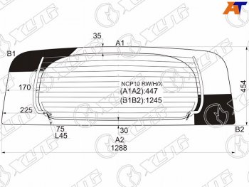 8 499 р. Стекло заднее (Цвет зеленый Обогрев) Toyota Ractis 05-10 XYG NCP10 RW/H/X  с доставкой в г. Пермь. Увеличить фотографию 1