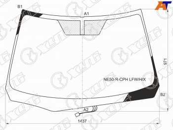 Стекло лобовое (Обогрев щеток) Toyota Corolla Fielder (E160) 12-  Corolla Axio (E160) 12- XYG NE50-R-CPH LFW/H/X