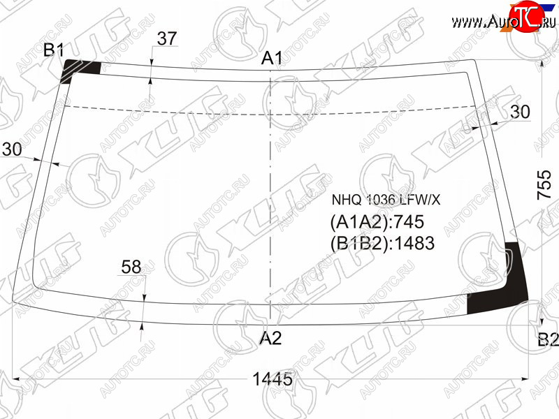 8 449 р. Стекло лобовое Great Wall Pegasus 05-19  Sailor 05-10  Socool 06-08 XYG NHQ1036 LFW/X  с доставкой в г. Пермь