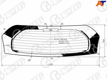 8 799 р. Стекло заднее (Цвет зеленый Обогрев) Nissan Note 12-20 XYG NI-E12 RW/H/X  с доставкой в г. Пермь. Увеличить фотографию 1