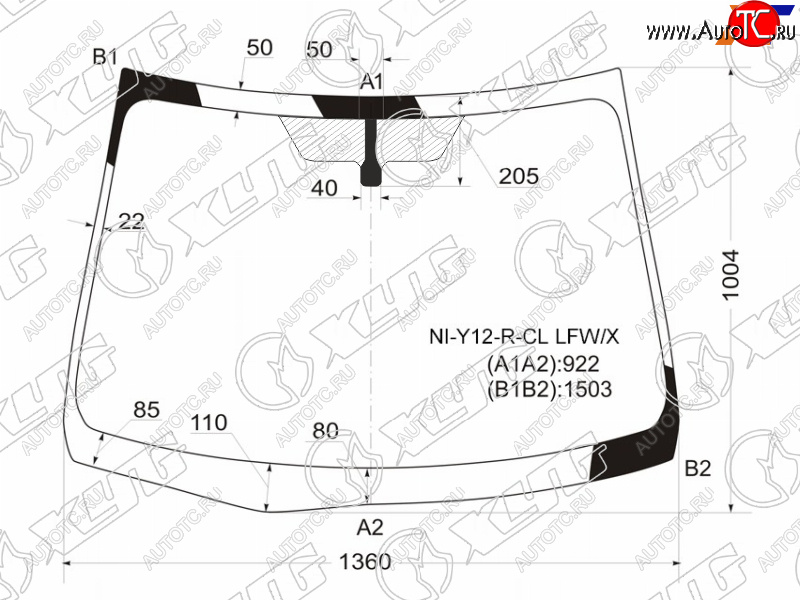 5 449 р. Стекло лобовое Nissan AD 06-16  Wingroad 05-18  Mazda Familia 07-18  Mitsubishi Lancer Japan 08-1 XYG NI-Y12-R-CL LFW/X  с доставкой в г. Пермь