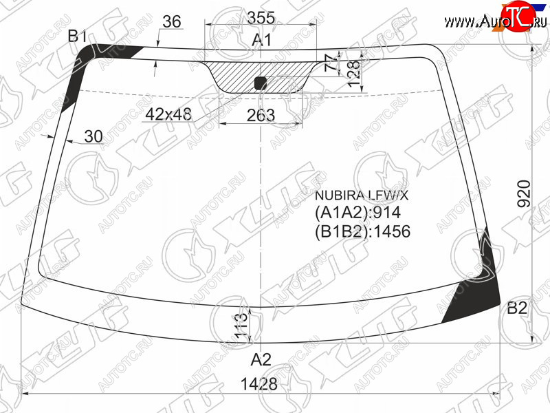 6 299 р. Стекло лобовое Daewoo Lacetti 04-09  Nubira 97-03 XYG NUBIRA LFW/X  с доставкой в г. Пермь