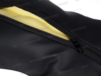 1 349 р. Подушки под шею (натур. кожа NC01 2 шт экокожа) АВТОПИЛОТ Honda CBR600 RA (2009-2024) (черный)  с доставкой в г. Пермь. Увеличить фотографию 4