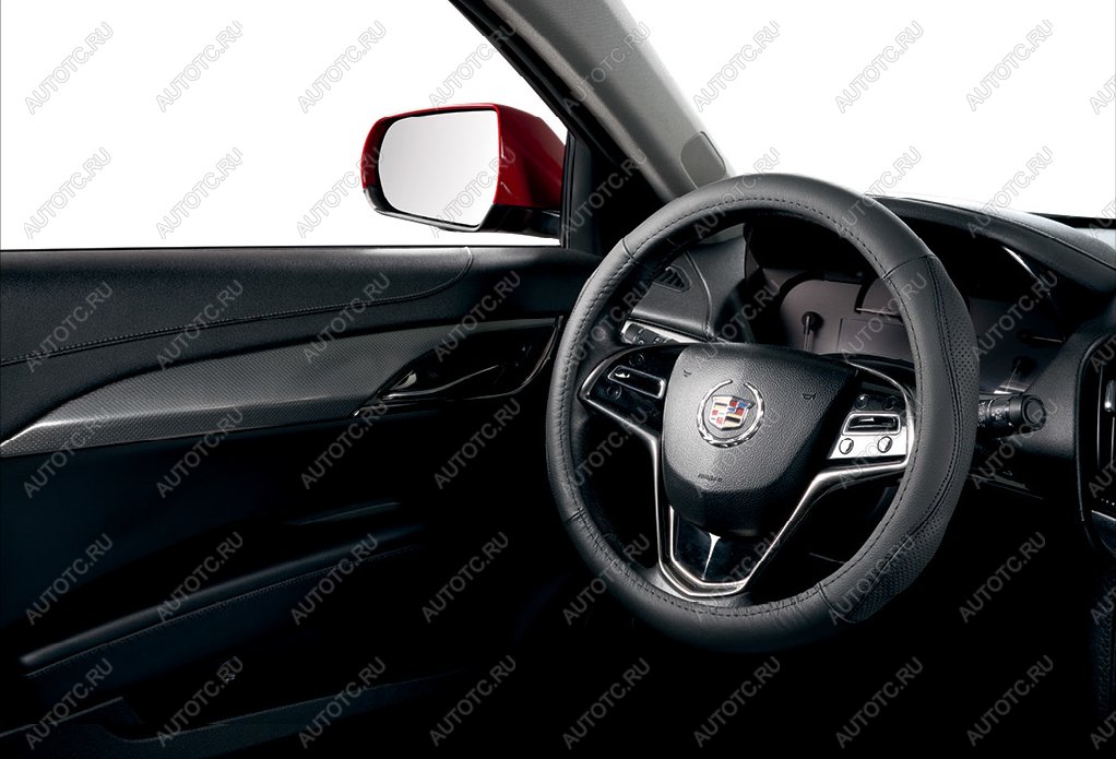 1 059 р. Оплётка на руль (37-39см GL2008 натурал.кожа) Автопилот   (черный)  с доставкой в г. Пермь