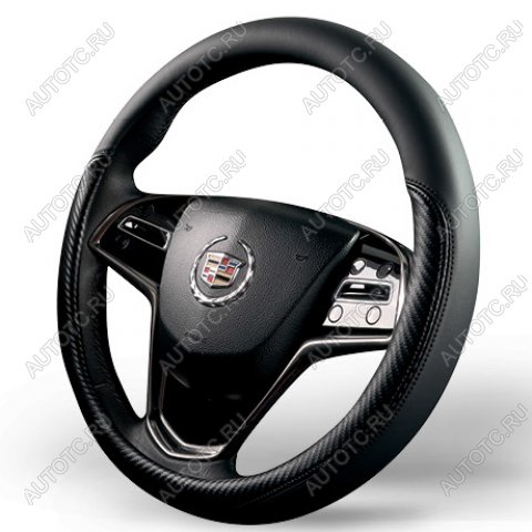 669 р. Оплётка на руль (37-39см GP 2103 кож/зам) Автопилот Honda Mobilio 2 DD4,DD5 1-ый рестайлинг (2017-2019) (черный)  с доставкой в г. Пермь