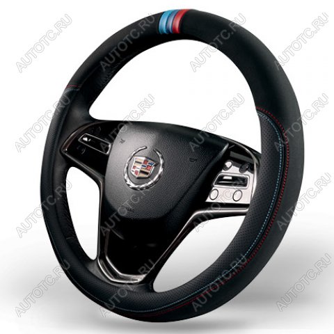 729 р. Оплётка на руль (37-39см GP 2109 кож/зам+замша) Автопилот Cupra Formentor 1 (2020-2025) (черный)  с доставкой в г. Пермь