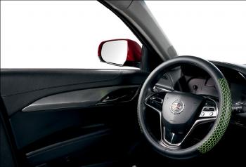 Оплётка на руль (37-39см GP 2201 кож/зам) Автопилот Honda Mobilio 2 DD4,DD5 1-ый рестайлинг (2017-2019) (черный/зеленый)
