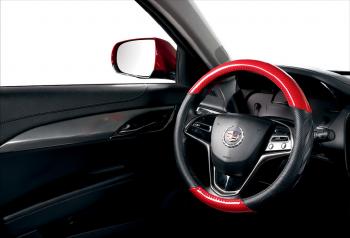 Оплётка на руль (37-39см GP2204 кож/зам) Автопилот Honda Mobilio 2 DD4,DD5 1-ый рестайлинг (2017-2019) (черный/красный)