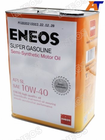 3 679 р. Масло моторное полусинтетическое ENEOS Super Gasoline 10W-40 SL 4л ENEOS OIL1357  с доставкой в г. Пермь. Увеличить фотографию 1