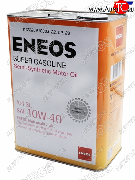 3 679 р. Масло моторное полусинтетическое ENEOS Super Gasoline 10W-40 SL 4л ENEOS OIL1357  с доставкой в г. Пермь