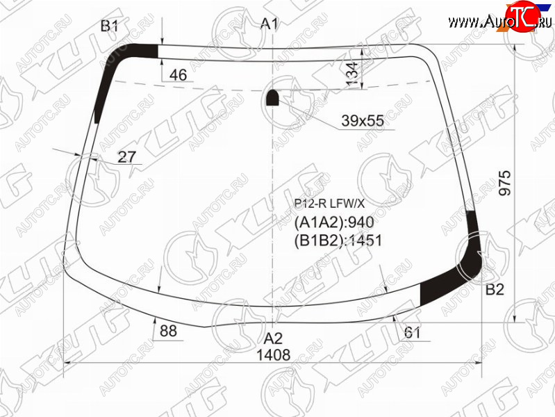 6 899 р. Стекло лобовое Nissan Primera 01-08 XYG P12-R LFW/X  с доставкой в г. Пермь