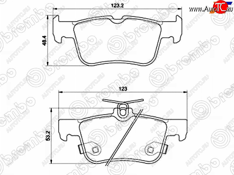 4 849 р. Колодки тормозные задние RH-LH SAT Ford Galaxy CK,CD390 дорестайлинг (2014-2019)  с доставкой в г. Пермь