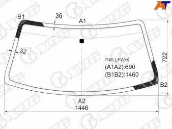 Стекло лобовое Mitsubishi L200 96-06  Pajero Sport 96-08  Challenger 96-01  Montero Sport 96-05 XYG P45 LFW/X