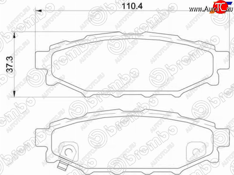 3 599 р. Колодки тормозные задние RH-LH SAT Subaru Forester SH (2008-2013)  с доставкой в г. Пермь
