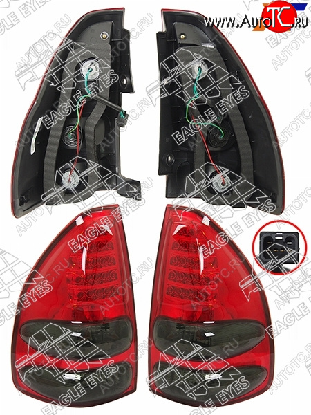 19 799 р. Фонарь задний Toyota Land Cruiser Prado (J120) 02-09 (Диоды Комплект) EAGLE EYES PF-EE-212-19G5-RD  с доставкой в г. Пермь