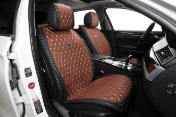 Накидка на сиденье (Alkantara Lux алькантара) Автопилот  (коричневый)