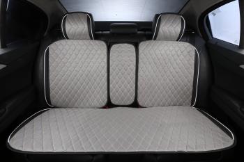 7 849 р. Накидка на сиденье (на весь салон Alkantara Lux Plus алькантара) Автопилот   (серый)  с доставкой в г. Пермь. Увеличить фотографию 2