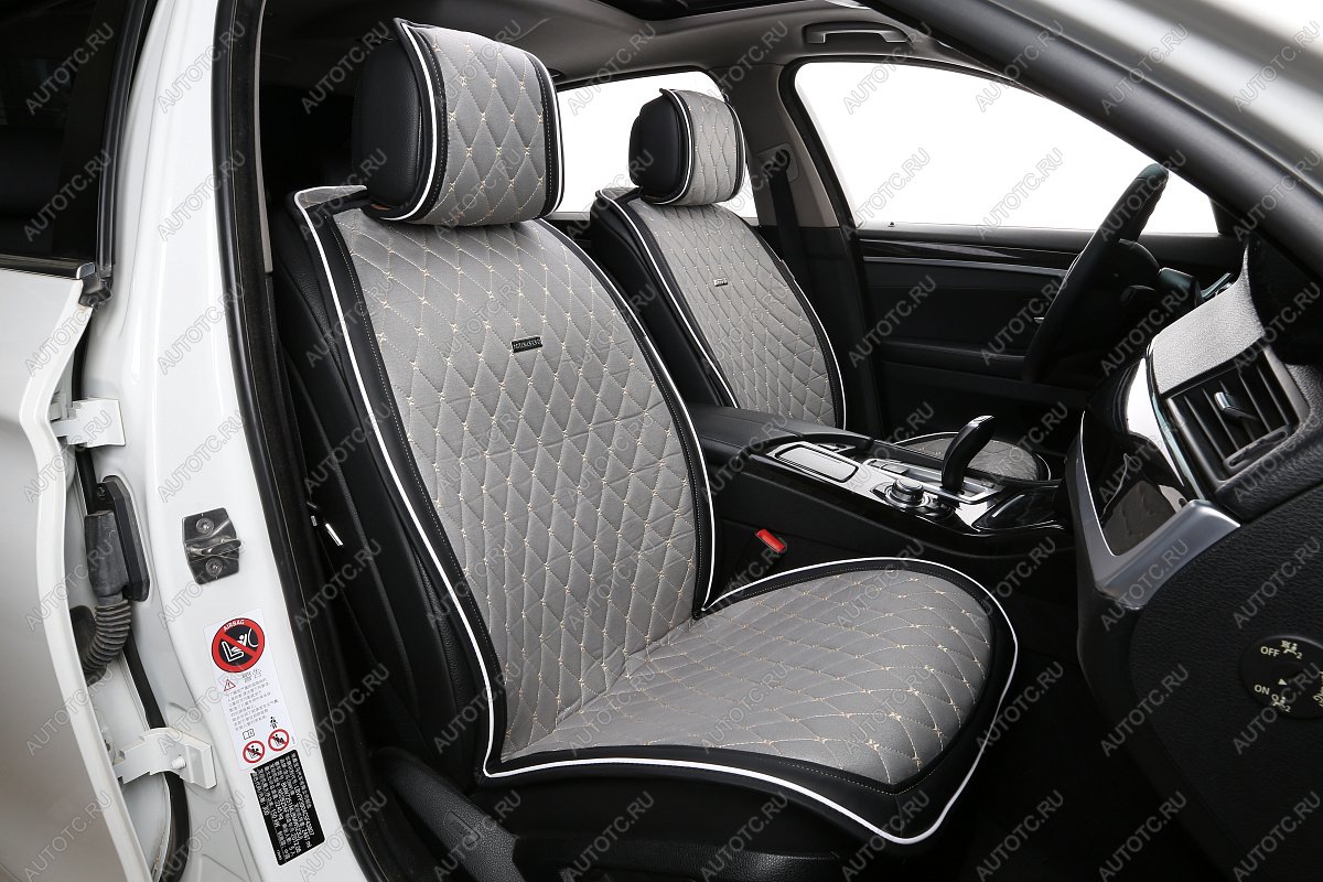 7 849 р. Накидка на сиденье (на весь салон Alkantara Lux Plus алькантара) Автопилот   (серый)  с доставкой в г. Пермь