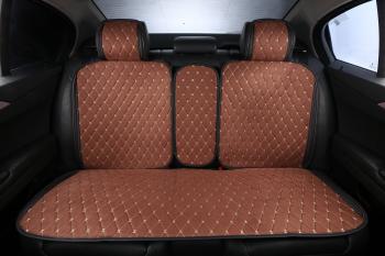 7 849 р. Накидка на сиденье (на весь салон Alkantara Lux Plus алькантара) Автопилот   (коричневый)  с доставкой в г. Пермь. Увеличить фотографию 2