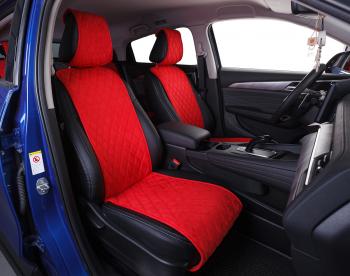  Накидка на сиденье (на весь салон GT Plus алькантара) Автопилот  (красный)