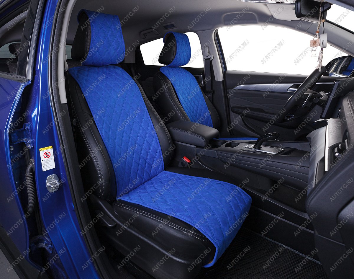 4 699 р. Накидка на сиденье (на весь салон GT Plus алькантара) Автопилот   (синий)  с доставкой в г. Пермь