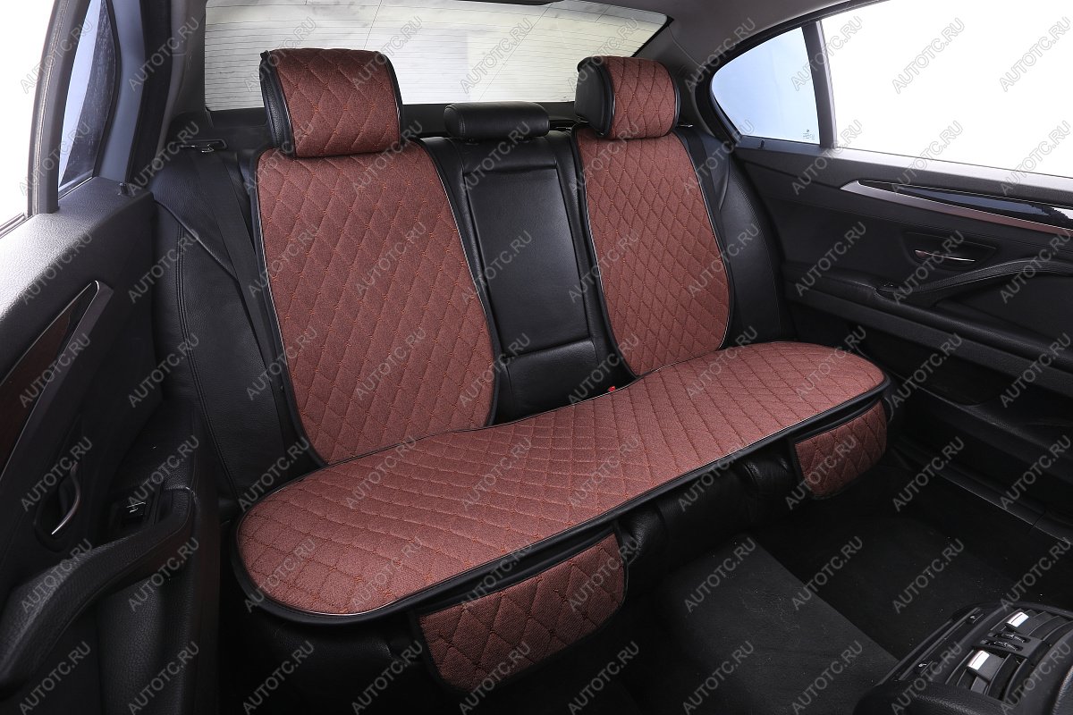 5 799 р. Накидка на сиденье (на весь салон Super-J Flax Plus лён) Автопилот   (коричневый)  с доставкой в г. Пермь