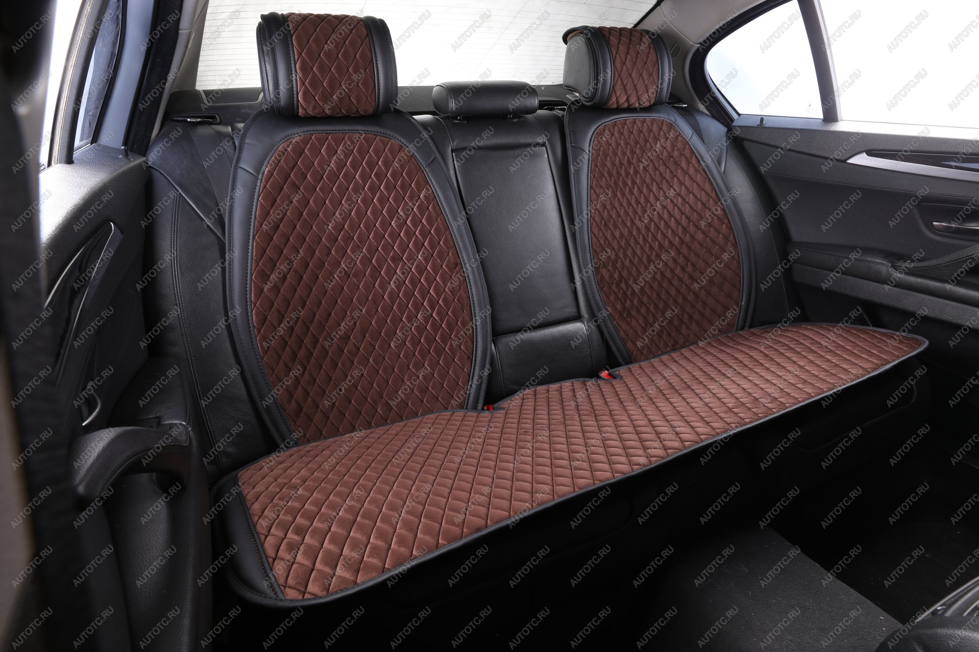 8 549 р. Накидка на сиденье (на весь салон Velour Plus велюр) Автопилот   (коричневый)  с доставкой в г. Пермь