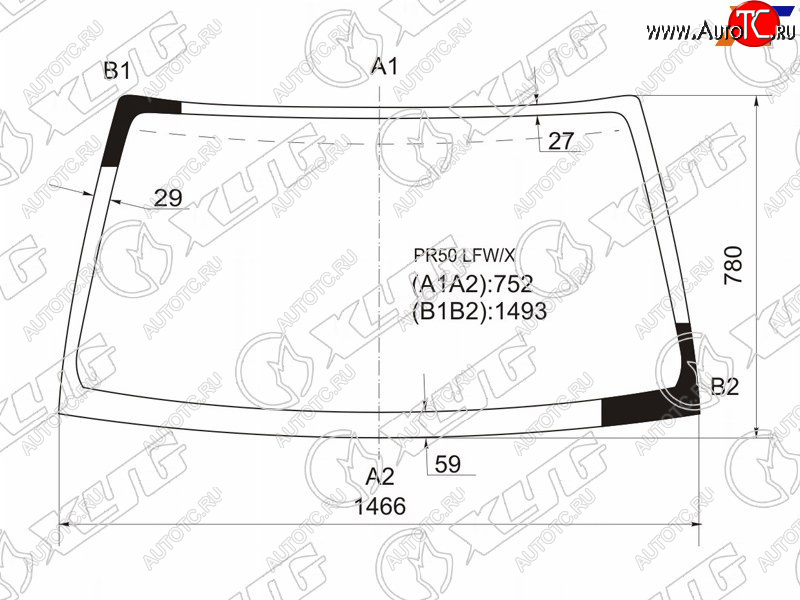5 199 р. Стекло лобовое Nissan Pathfinder 95-04  Terrano 95-02  Infiniti QX4 96-03 XYG PR50 LFW/X  с доставкой в г. Пермь