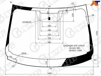 Стекло лобовое Nissan Qashqai 13-22  Rogue Sport 17-24 XYG QASHQAI-VCP LFW/X