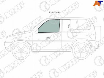 2 789 р. Стекло боковое опускное (Спереди Слева Цвет зеленый) Nissan Terrano 93-95  Ford Maverick 93-00  XYG R20 FD/LH  с доставкой в г. Пермь. Увеличить фотографию 1