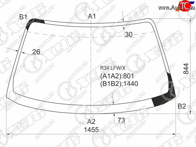 8 649 р. Стекло лобовое Nissan Skyline 98-01  Skyline GT-R 99-02 XYG R34 LFW/X  с доставкой в г. Пермь