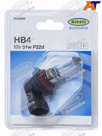 599 р. Лампа головного освещения HB4  12V 51W Блистер 1 шт. RING REU9006  с доставкой в г. Пермь. Увеличить фотографию 1