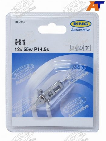 221 р. Лампа головного освещения H1  12V 55W Блистер 1 шт. RING REU448  с доставкой в г. Пермь. Увеличить фотографию 1