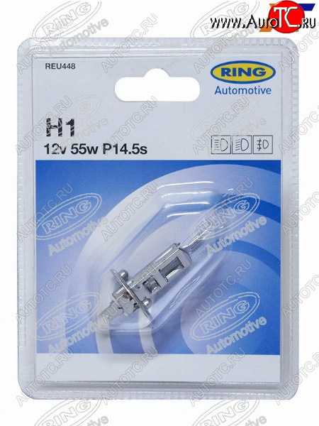 221 р. Лампа головного освещения H1  12V 55W Блистер 1 шт. RING REU448  с доставкой в г. Пермь