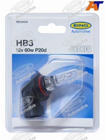 499 р. Лампа головного освещения HB3  12V 60W Блистер 1 шт. RING REU9005  с доставкой в г. Пермь. Увеличить фотографию 1