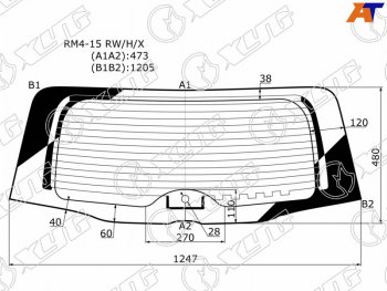 7 599 р. Стекло заднее (Цвет зеленый Обогрев) Honda CR-V 11-18 XYG RM4-15 RW/H/X  с доставкой в г. Пермь. Увеличить фотографию 1