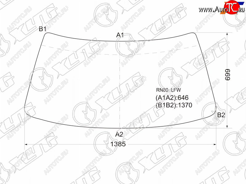 7 299 р. Стекло лобовое Toyota Hilux Pick Up 88-97  Great Wall Safe 01-09  Toyota 4Runner 89-95  Hilux Sur XYG RN80 LFW  с доставкой в г. Пермь