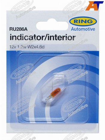 155 р. Лампа дополнительного освещения W1.2W Индикатор (Янтарная) 12V 1.2W Блистер 1 шт. RING RU286A  с доставкой в г. Пермь. Увеличить фотографию 2