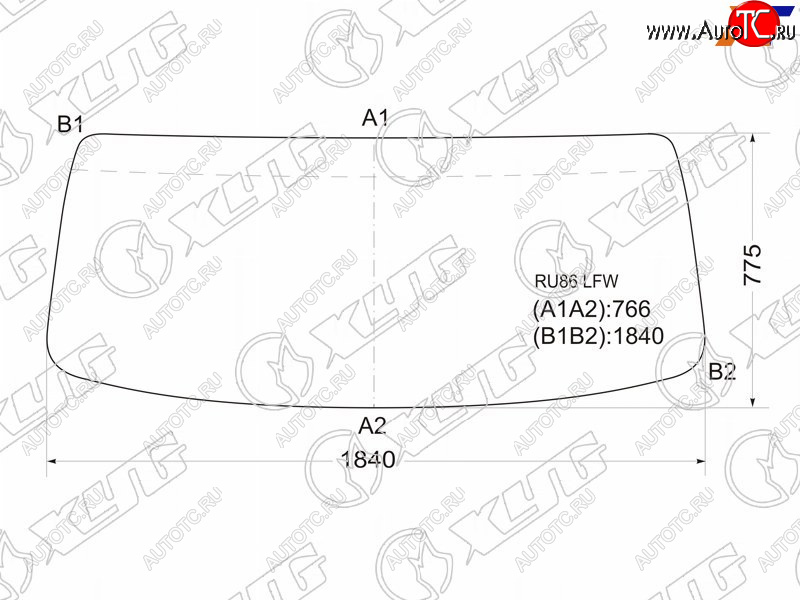 7 849 р. Стекло лобовое Hino 300 07-  Dutro 02-11  Toyota Dyna 99-11  ToyoAce 99-16 XYG RU86 LFW  с доставкой в г. Пермь